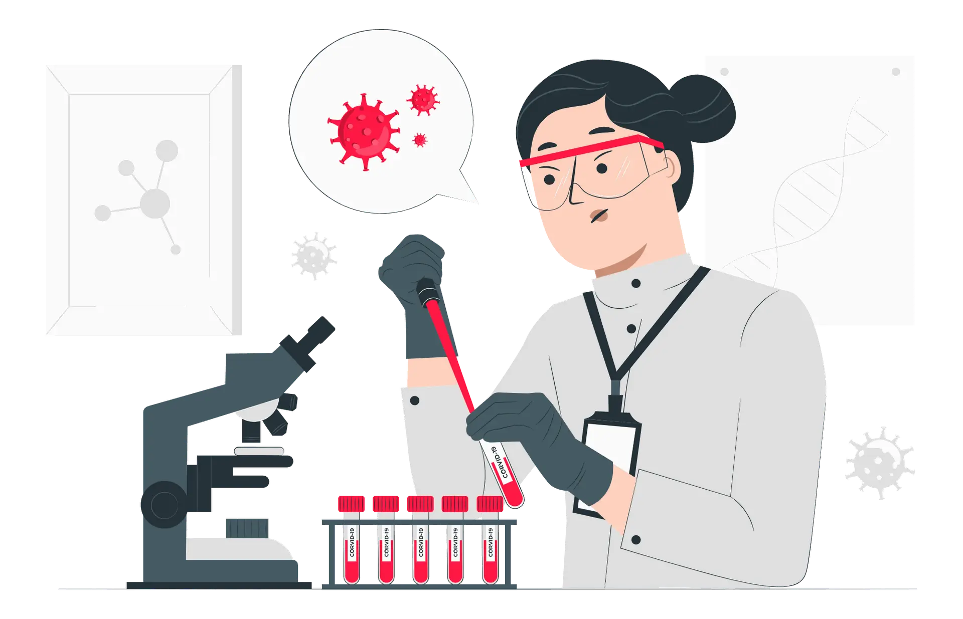 Medical professional performing a blood test
